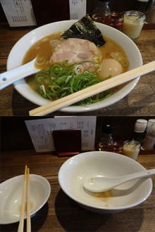 ラーメンと油