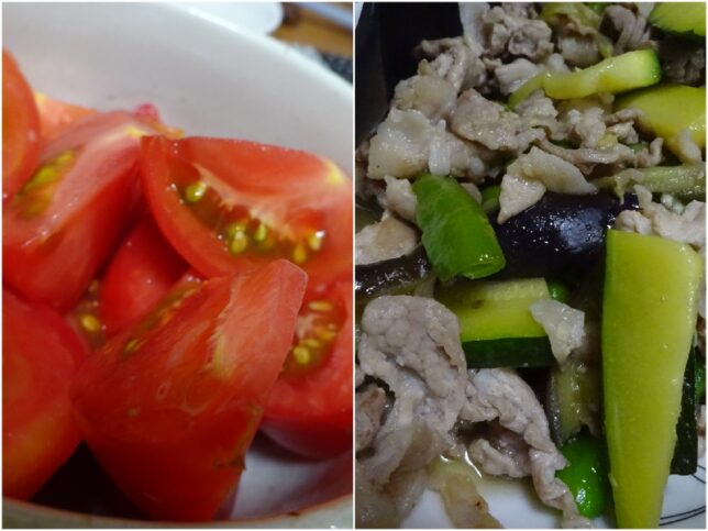トマトと夏野菜炒め