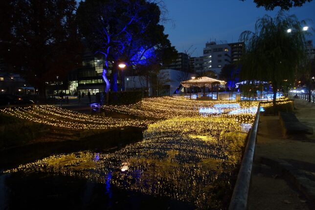 岡山市街のイルミネーション