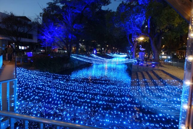 岡山市街のイルミネーション