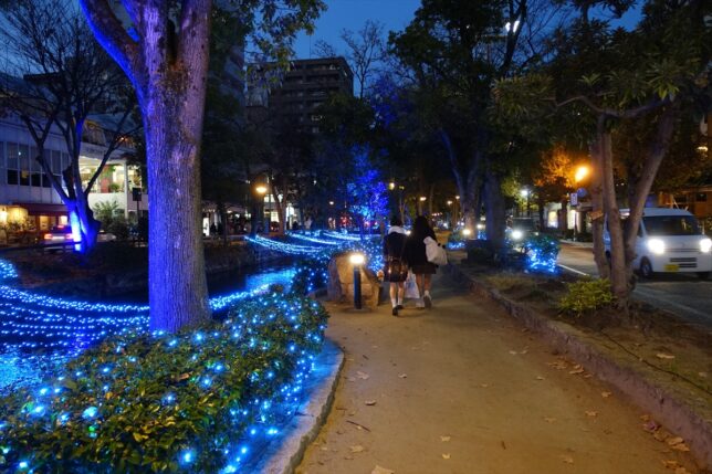 岡山市街のイルミネーション