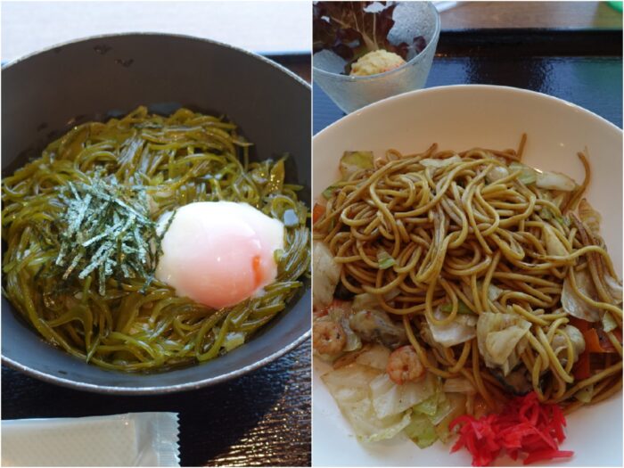 メカブ丼と海鮮ヤキソバ